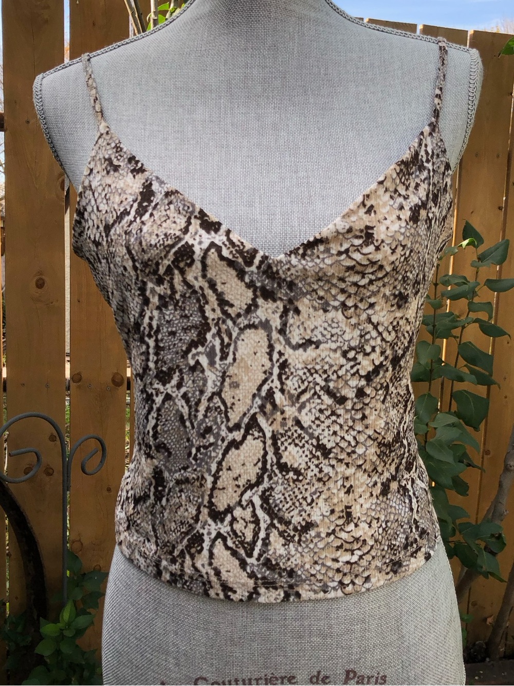 Y2K Dynamite Snake Print Spaghetti Strap Crop Top Going Out Top Baddie